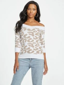 Top 10 ✔️ Guess Factory Kade Off-Shoulder Sweater for 👩 women ❤️