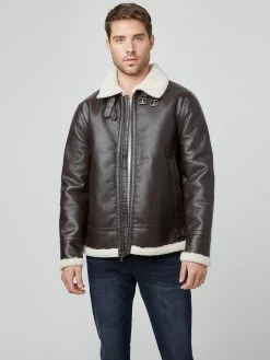 Buy 🎉 Guess Factory Magnus Faux-Leather Jacket for men 👍