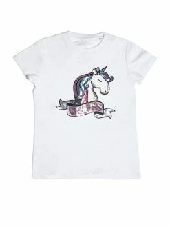Outlet 😀 Guess Factory Jenni Unicorn Graphic Tee (7-16) for kids 🌟