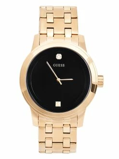 Top 10 👏 Guess Factory Black and Gold-Tone Diamond 👗 Dress ⌚ Watch for men 🎉