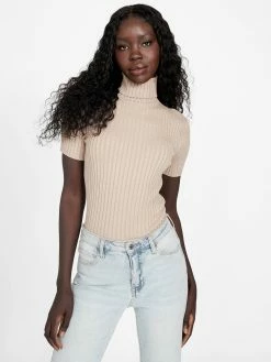 Cheapest ❤️ Guess Factory Jolene Short-Sleeve Turtleneck Top for 👩 women 👏