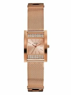 Best deal 🌟 Guess Factory Rose Gold-Tone Mesh Analog ⌚ Watch for 👩 women 💯