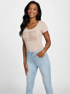 Best deal 🤩 Guess Factory Kambrie Rhinestone Logo Tee for 👩 women ✨