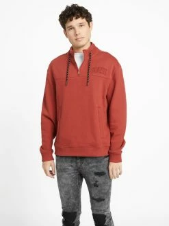 Cheapest ✨ Guess Factory Eco Cedric Half-Zip Sweater for men ✔️