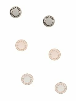 Buy ✨ Guess Factory Enamel Logo Button Stud Earrings Set for 👩 women 🎉