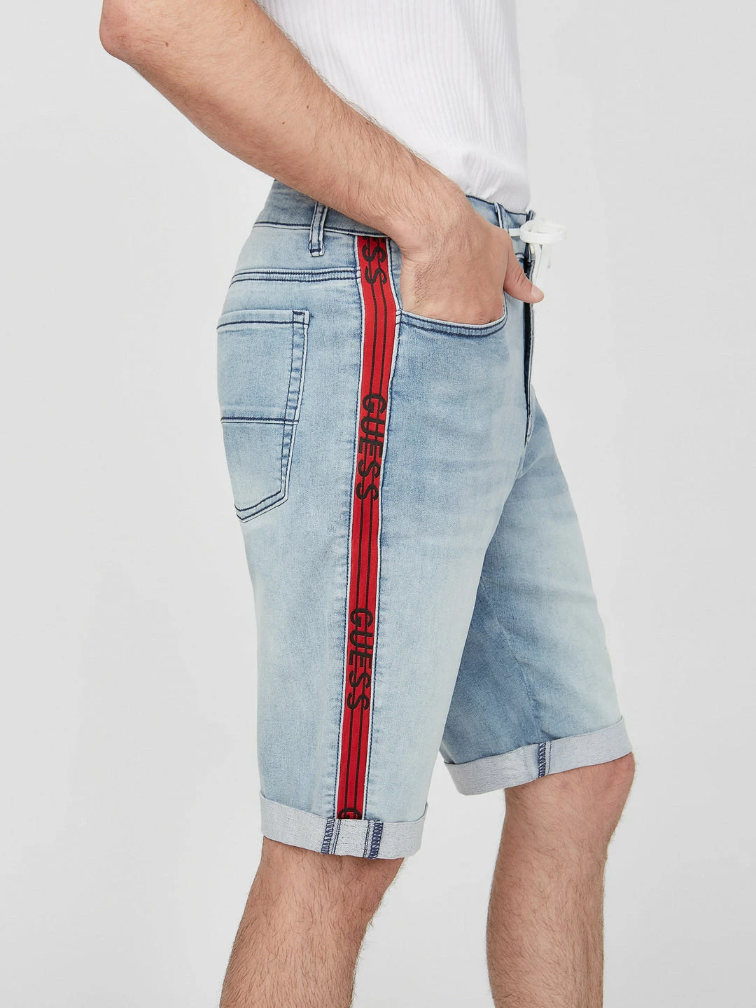 Best Sale ๐คฉ Guess Factory Eco Lancaster Denim Shorts for men ๐ - Image 3
