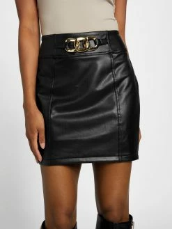 Flash Sale 👍 Guess Factory Pauline Faux-Leather 👗 Skirt for 👩 women 😍