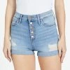 Outlet ⭐ Guess Factory Eco Mandarine Button Fly Cuffed Denim Shorts for 👩 women ✨