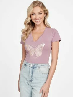 Budget 🛒 Guess Factory Eco Cera Butterfly Tee for 👩 women 👍